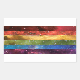 Rainbow pride nebula flag stickers