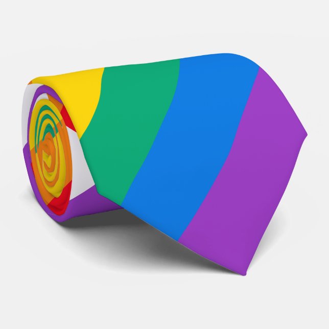 Rainbow Pride Necktie (Rolled)