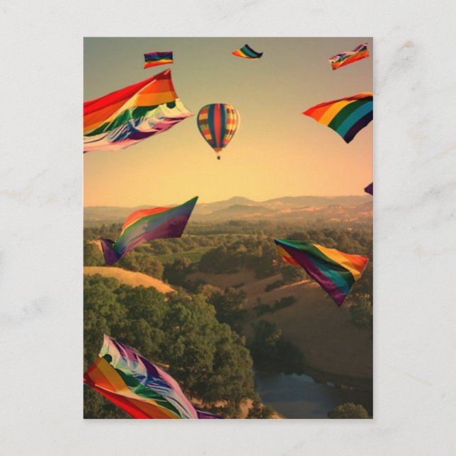 Rainbow Pride Over the Sonoma Valley Postcard (Front)