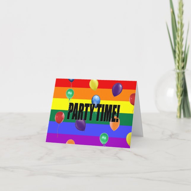 Rainbow Pride Party Invitation (Front)