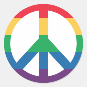 Rainbow Pride Peace Sign Sticker Sheet