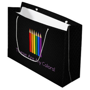 Rainbow pride pencils  large gift bag