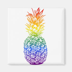 Rainbow Pride Pineapple LGBTQ Magnet