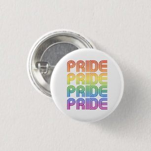 Rainbow Pride Retro 3 Cm Round Badge