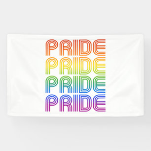 Rainbow Pride Retro Banner