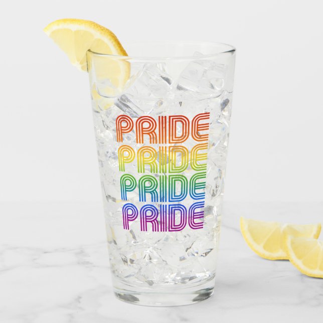 Rainbow Pride Retro Glass (Front Ice)