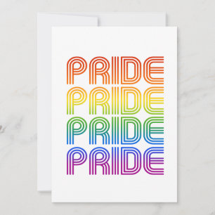 Rainbow Pride Retro Holiday Card