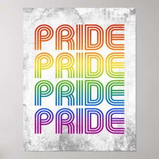 Rainbow Pride Retro Poster
