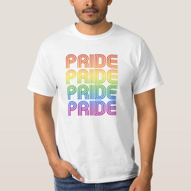 Rainbow Pride Retro T-Shirt (Front)
