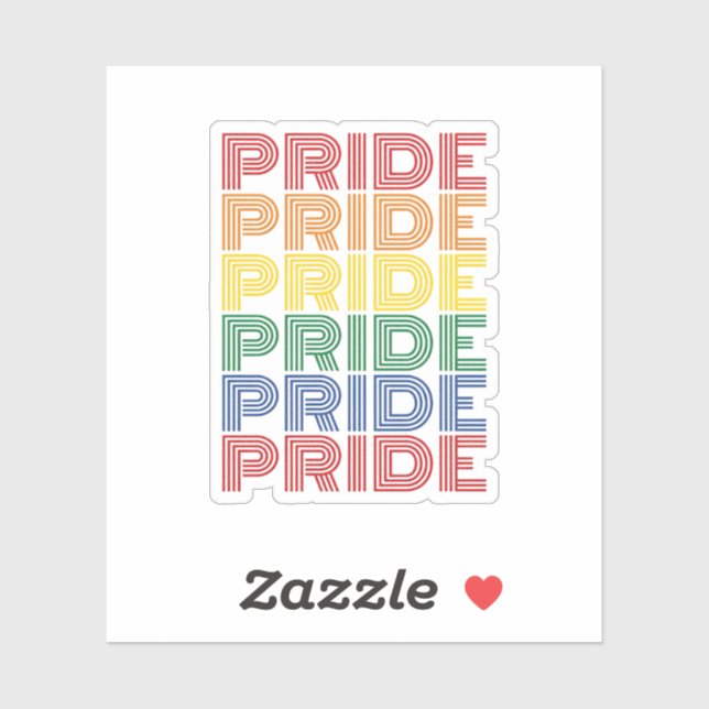 Rainbow Pride Retro Typography Vector Design_1 (Sheet)