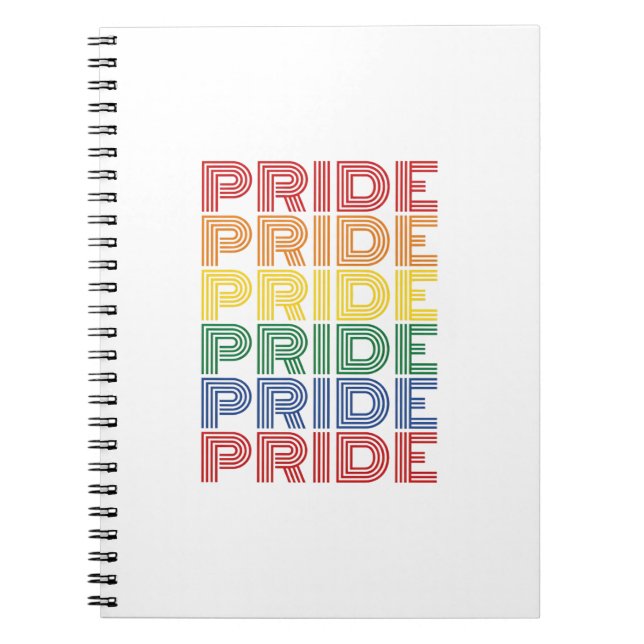 Rainbow Pride Retro Typography Vector Design_1 Notebook (Front)