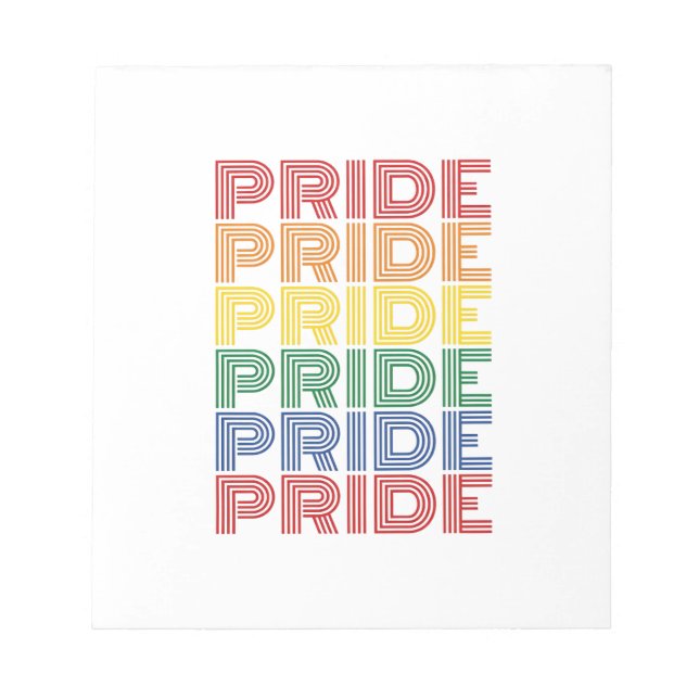 Rainbow Pride Retro Typography Vector Design_1 Notepad (Front)