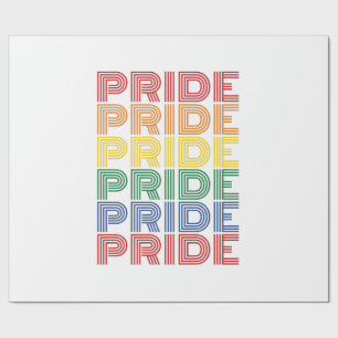 Rainbow Pride Retro Typography Vector Design_1 Wrapping Paper