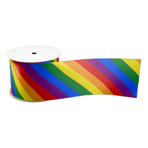 Rainbow Pride Satin Ribbon