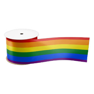 Rainbow Pride Satin Ribbon