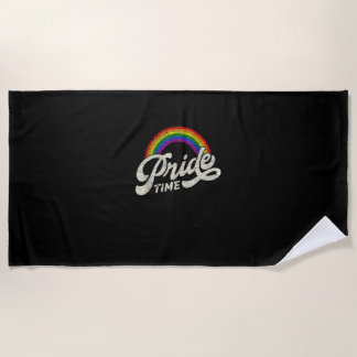 Rainbow, Pride Time, LGBT Tank Top Beach Towel