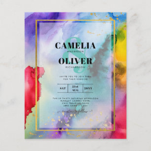 RAINBOW PRIDE WEDDING INVITATION Ink LeahG