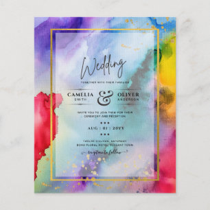 RAINBOW PRIDE WEDDING INVITATION Ink LeahG