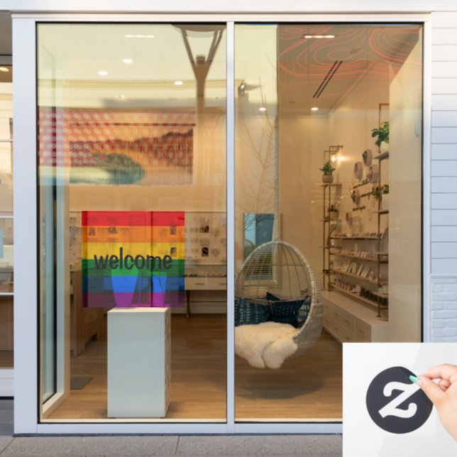 Rainbow Pride Window Cling (Store Window)