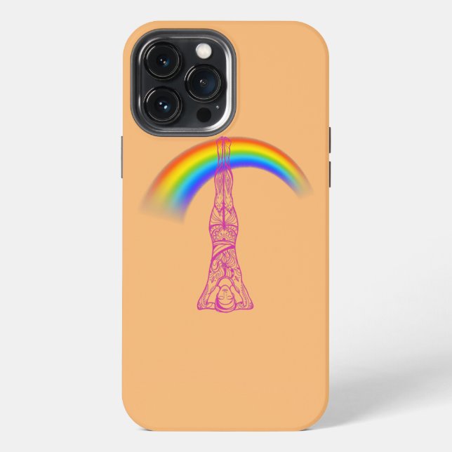 Rainbow Pride Yoga  iPhone Case (Back)