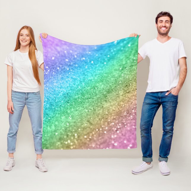 Rainbow Princess Glitter #1 #shiny Fleece Blanket (In Situ)