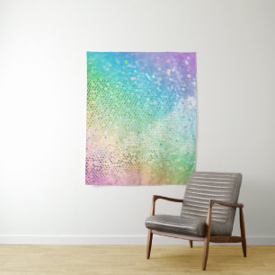 Rainbow Princess Glitter #5 (Faux Glitter) #shiny  Tapestry