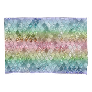 Rainbow Princess Mermaid Scales #2 #decor #wall Pillowcase