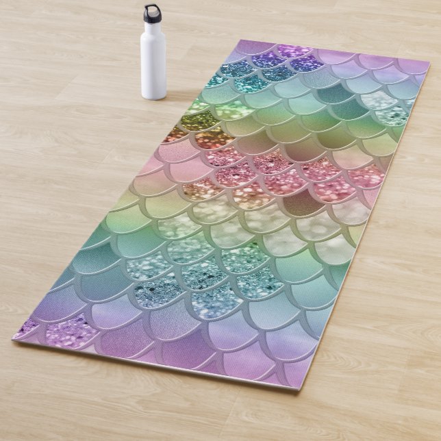 Rainbow Princess Mermaid Scales #2 #decor #wall  Yoga Mat (In Situ)