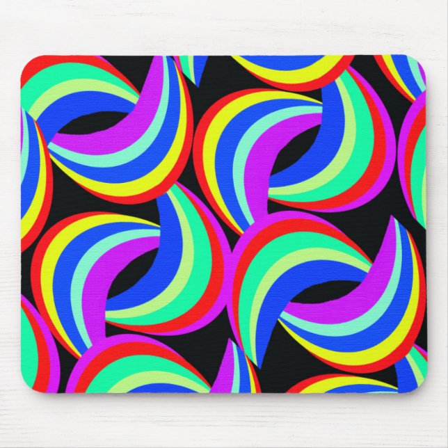 Rainbow Print Mouse Mat (Front)