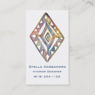 Rainbow prism business card vertical designer