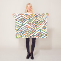 Rainbow prism colourful fleece blanket
