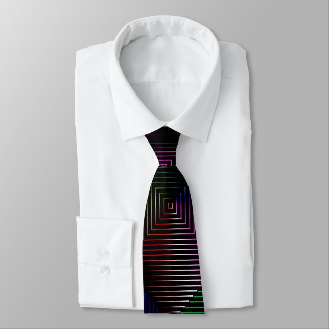 Rainbow Prism On Black Tie (Tied)