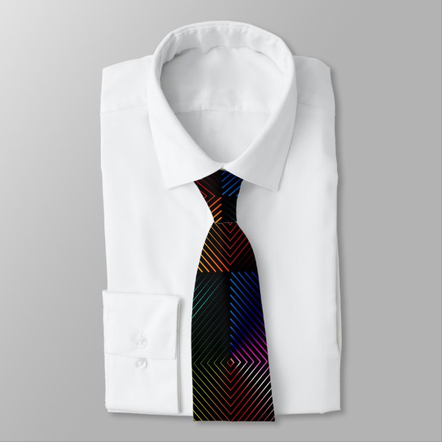 Rainbow Prism On Black Tie (Tied)