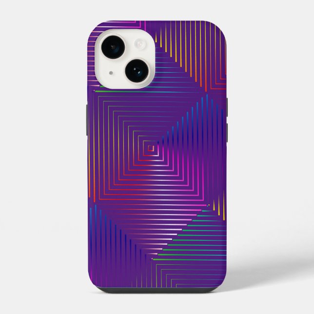 Rainbow Prism On Purple iPhone Case (Back)