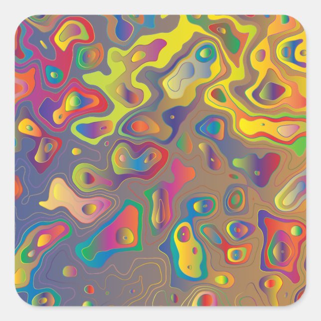 Rainbow prism water drops stickers (Front)