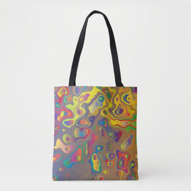Rainbow prism water drops tote bag (Front)