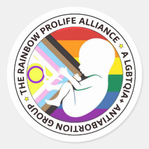 Rainbow ProLife Alliance round sticker