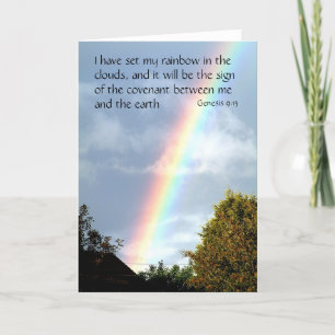 Rainbow promise - Genesis 9 v 13   Greeting Cards