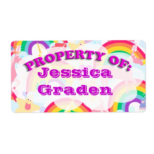 Rainbow Property Of Cute Fun Happy Art  (Front)