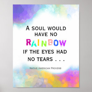 rainbow proverb quote colourful abstract poster