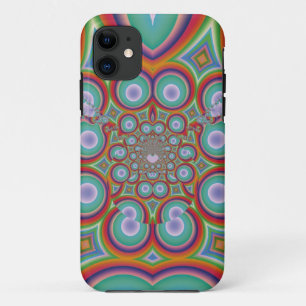 Rainbow Psychedelic Optical Abstract Art iPhone 11 Case