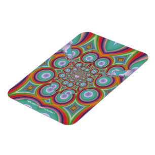 Rainbow Psychedelic Optical Abstract Art Magnet