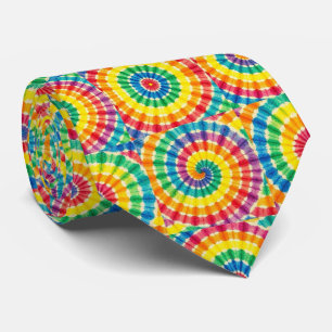 Rainbow Psychedelic Tie Dye Neck Tie