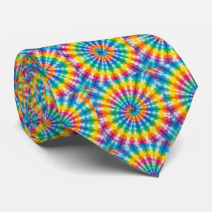 Rainbow Psychedelic Tie Dye Neck Tie