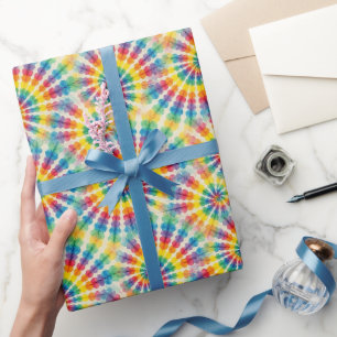 Rainbow Psychedelic Tie Dye Wrapping Paper