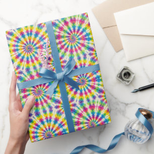 Rainbow Psychedelic Tie Dye Wrapping Paper