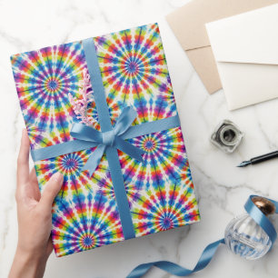 Rainbow Psychedelic Tie Dye Wrapping Paper
