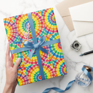 Rainbow Psychedelic Tie Dye Wrapping Paper