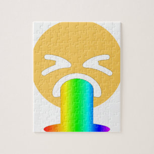 rainbow puke emoji jigsaw puzzle
