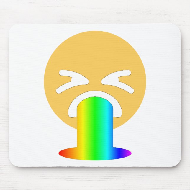 rainbow puke emoji mouse mat (Front)